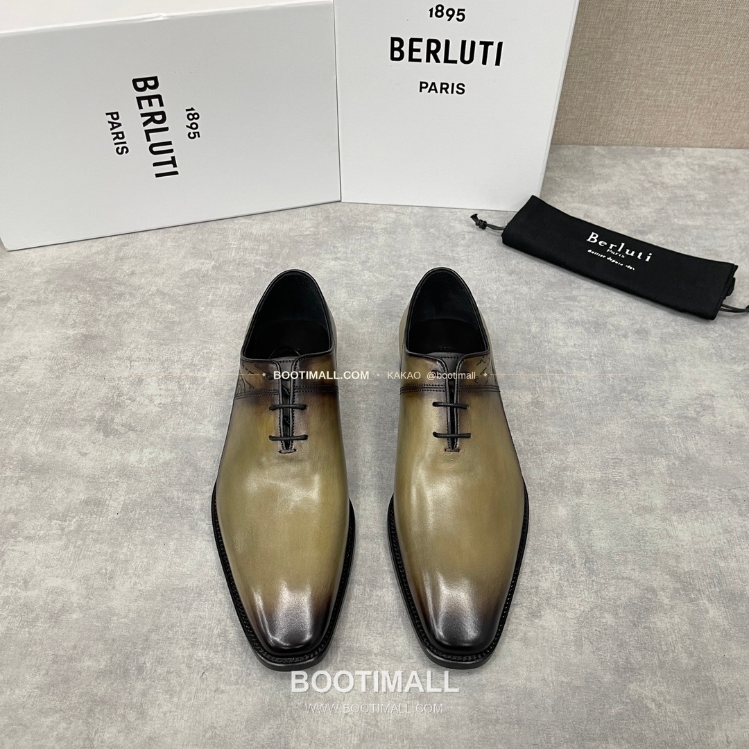 벨루티 송아지가죽 브로그 펀칭 슬림핏 옥스퍼드 구두 Berluti Calfskin Brogue Perforated Slim Oxford Shoes 1