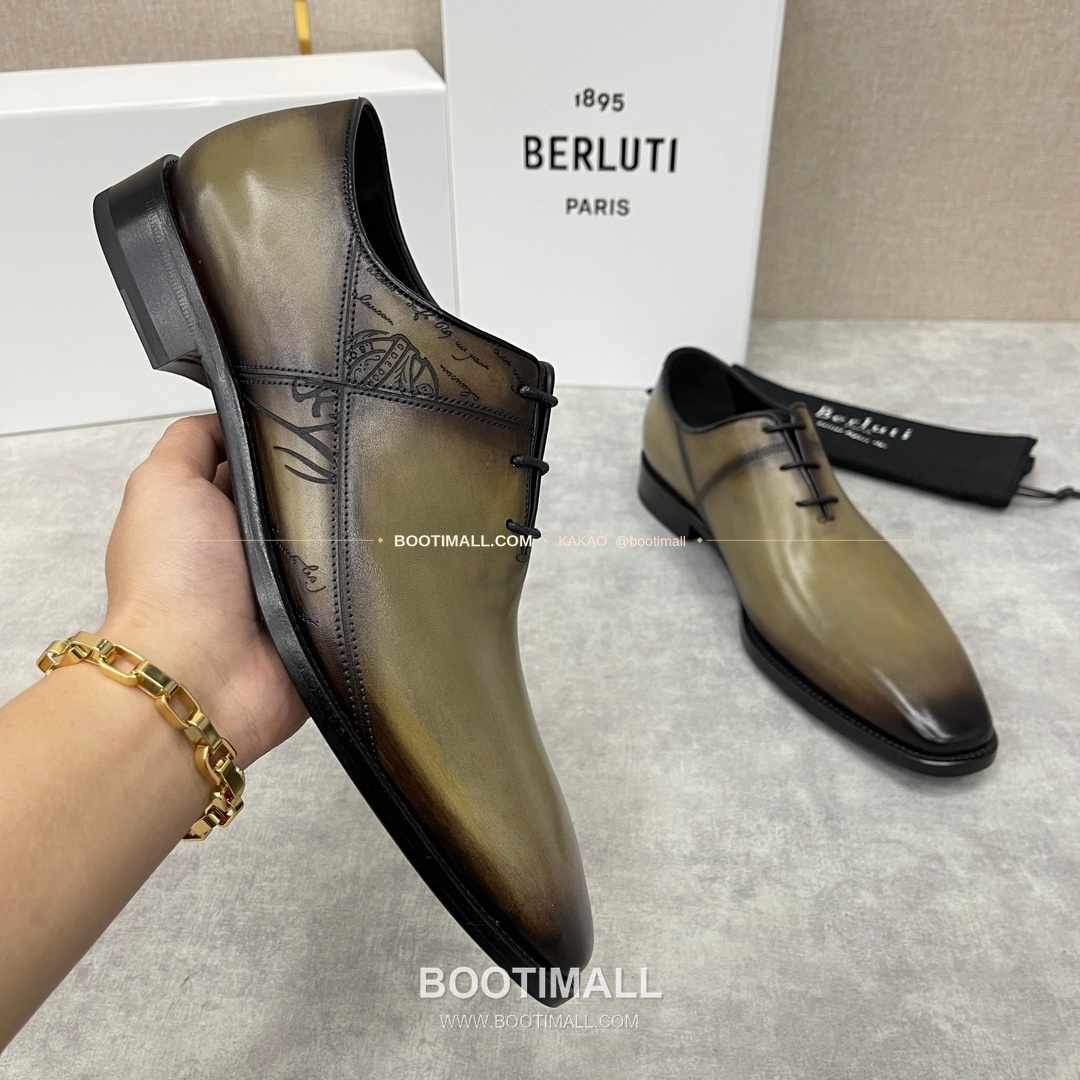 벨루티 송아지가죽 브로그 펀칭 슬림핏 옥스퍼드 구두 Berluti Calfskin Brogue Perforated Slim Oxford Shoes 4