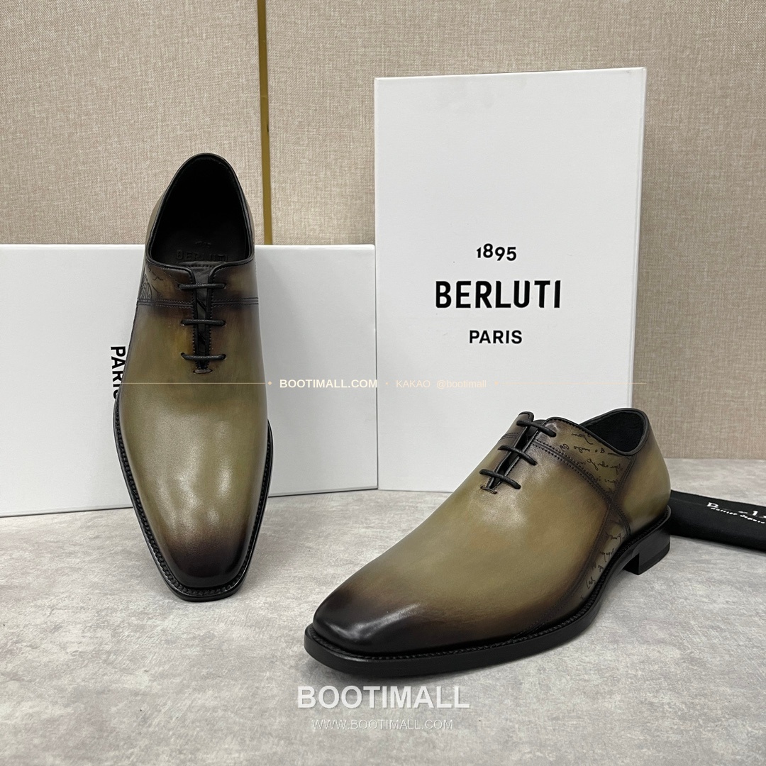 벨루티 송아지가죽 브로그 펀칭 슬림핏 옥스퍼드 구두 Berluti Calfskin Brogue Perforated Slim Oxford Shoes 5