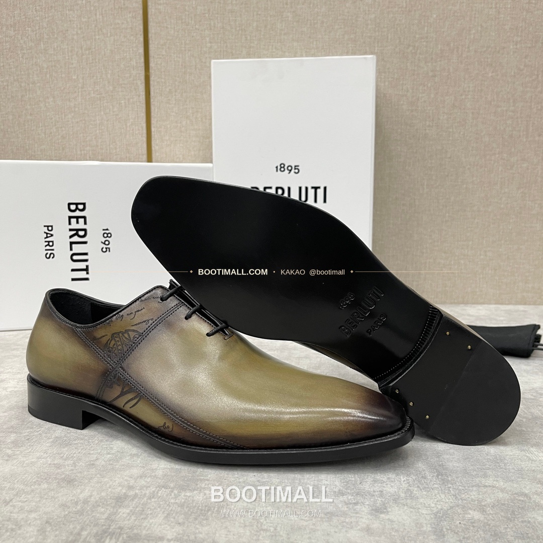 벨루티 송아지가죽 브로그 펀칭 슬림핏 옥스퍼드 구두 Berluti Calfskin Brogue Perforated Slim Oxford Shoes 7