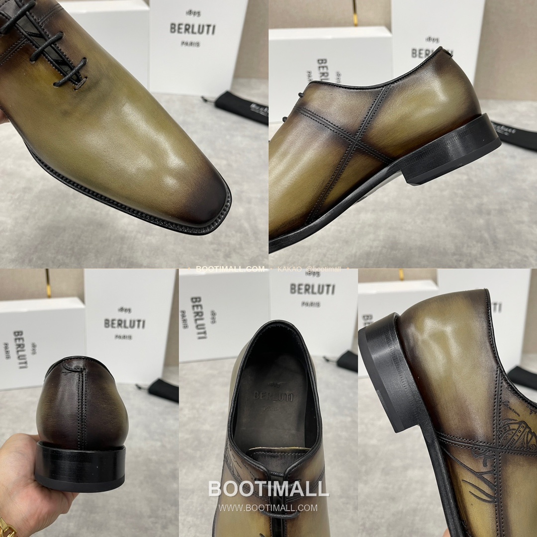 벨루티 송아지가죽 브로그 펀칭 슬림핏 옥스퍼드 구두 Berluti Calfskin Brogue Perforated Slim Oxford Shoes 9