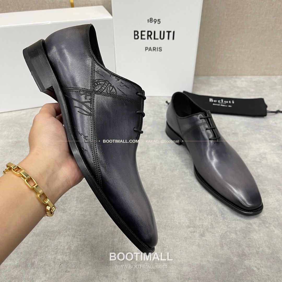 벨루티 송아지가죽 브로그 펀칭 슬림핏 옥스퍼드 구두 Berluti Calfskin Brogue Perforated Slim Oxford Shoes 4