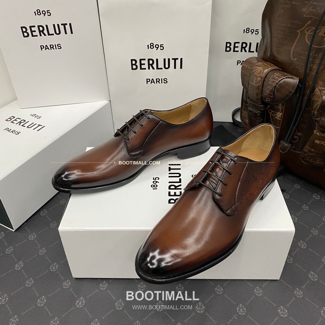벨루티 송아지가죽 스크리토 패턴 굿이어웰트 옥스퍼드 구두 Berluti Calfskin Scritto Pattern Goodyear Welt Oxford Shoes 2
