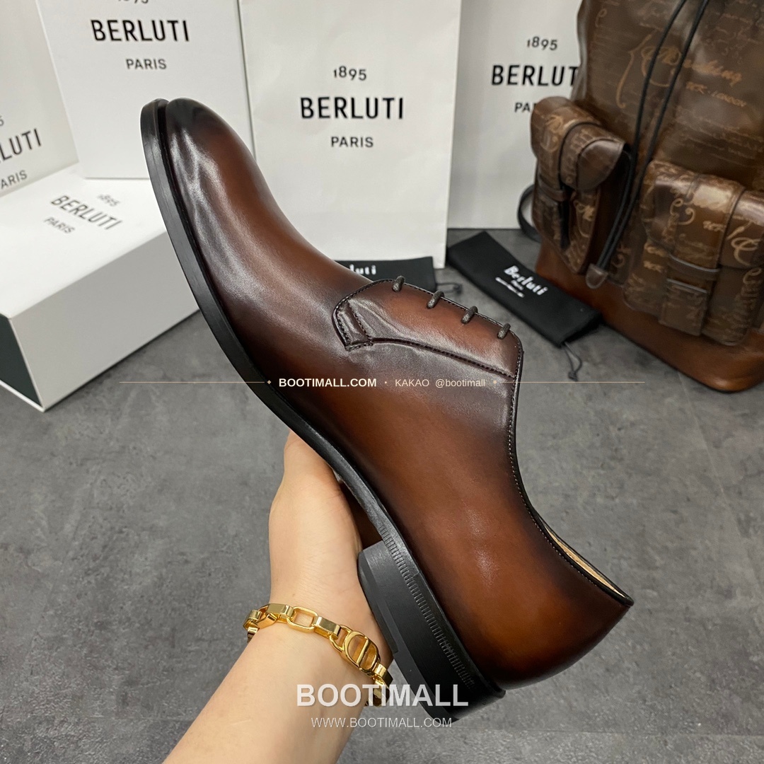 벨루티 송아지가죽 스크리토 패턴 굿이어웰트 옥스퍼드 구두 Berluti Calfskin Scritto Pattern Goodyear Welt Oxford Shoes 8