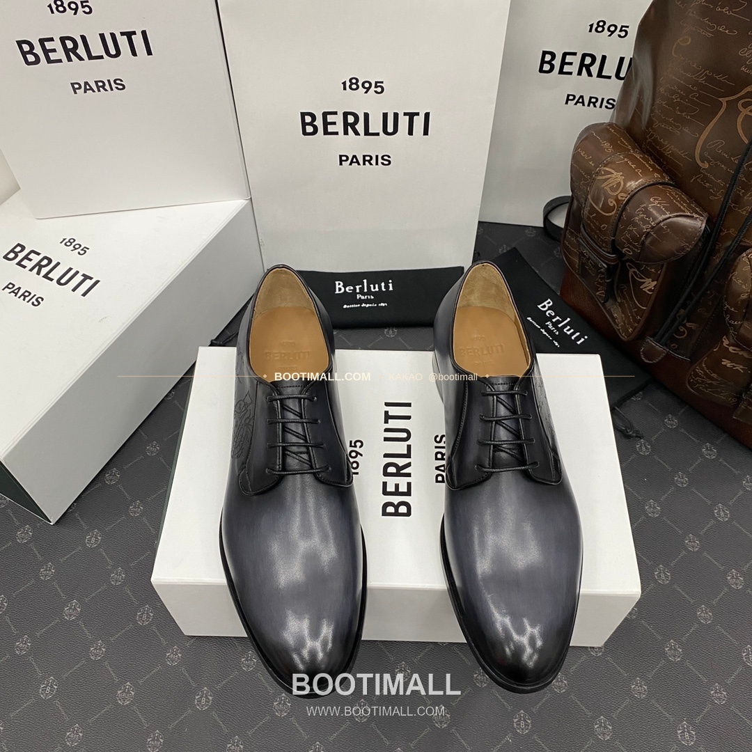 벨루티 송아지가죽 스크리토 패턴 굿이어웰트 옥스퍼드 구두 Berluti Calfskin Scritto Pattern Goodyear Welt Oxford Shoes 1