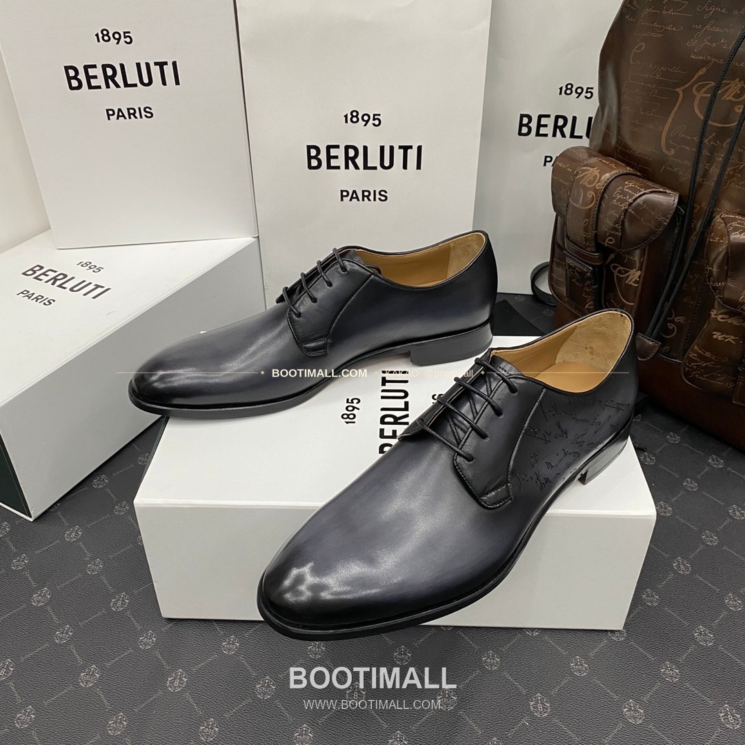 벨루티 송아지가죽 스크리토 패턴 굿이어웰트 옥스퍼드 구두 Berluti Calfskin Scritto Pattern Goodyear Welt Oxford Shoes 2