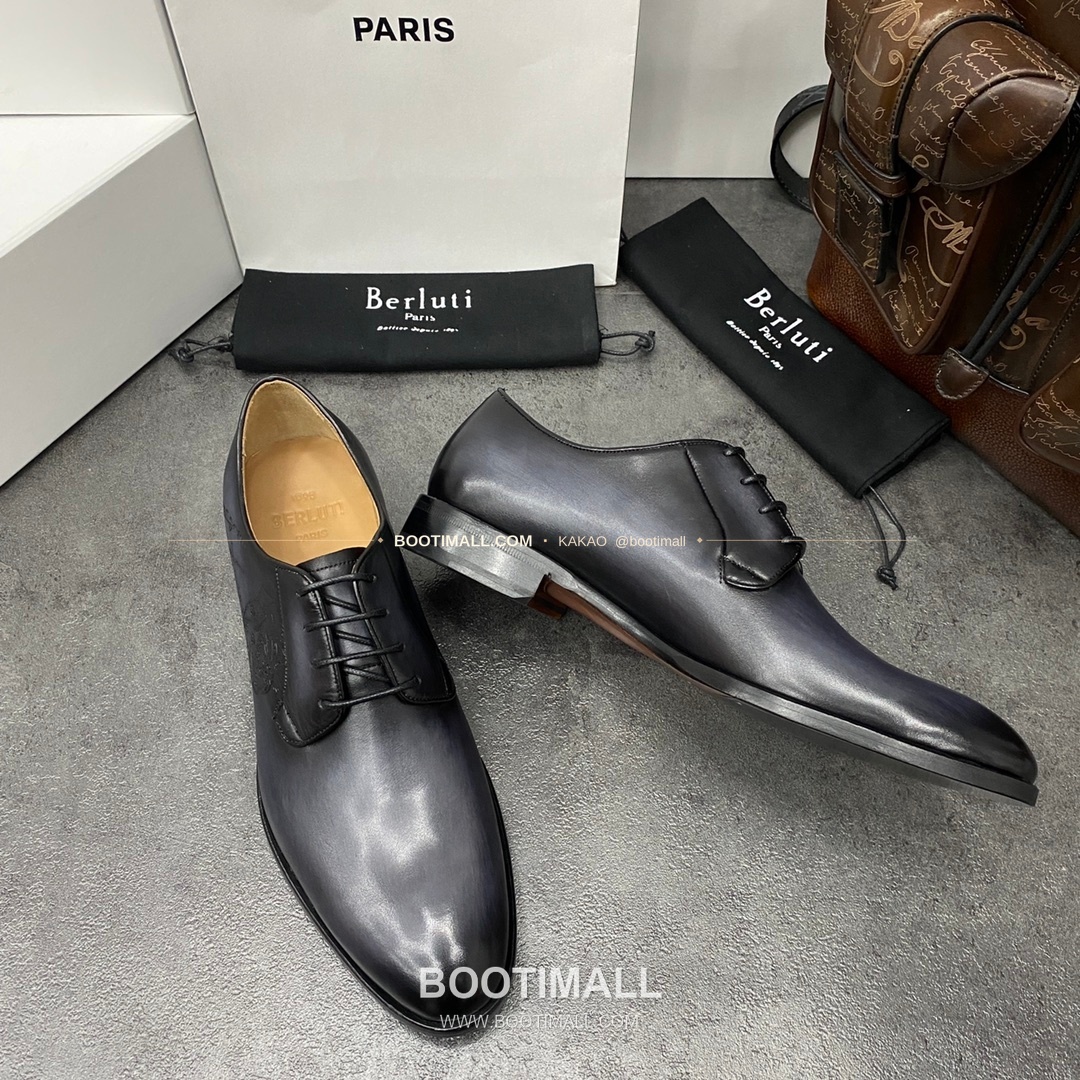 벨루티 송아지가죽 스크리토 패턴 굿이어웰트 옥스퍼드 구두 Berluti Calfskin Scritto Pattern Goodyear Welt Oxford Shoes 4