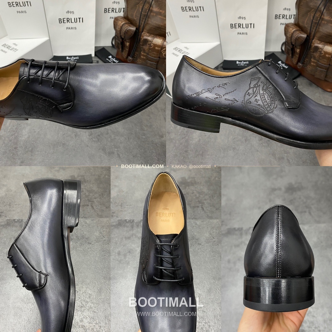 벨루티 송아지가죽 스크리토 패턴 굿이어웰트 옥스퍼드 구두 Berluti Calfskin Scritto Pattern Goodyear Welt Oxford Shoes 9