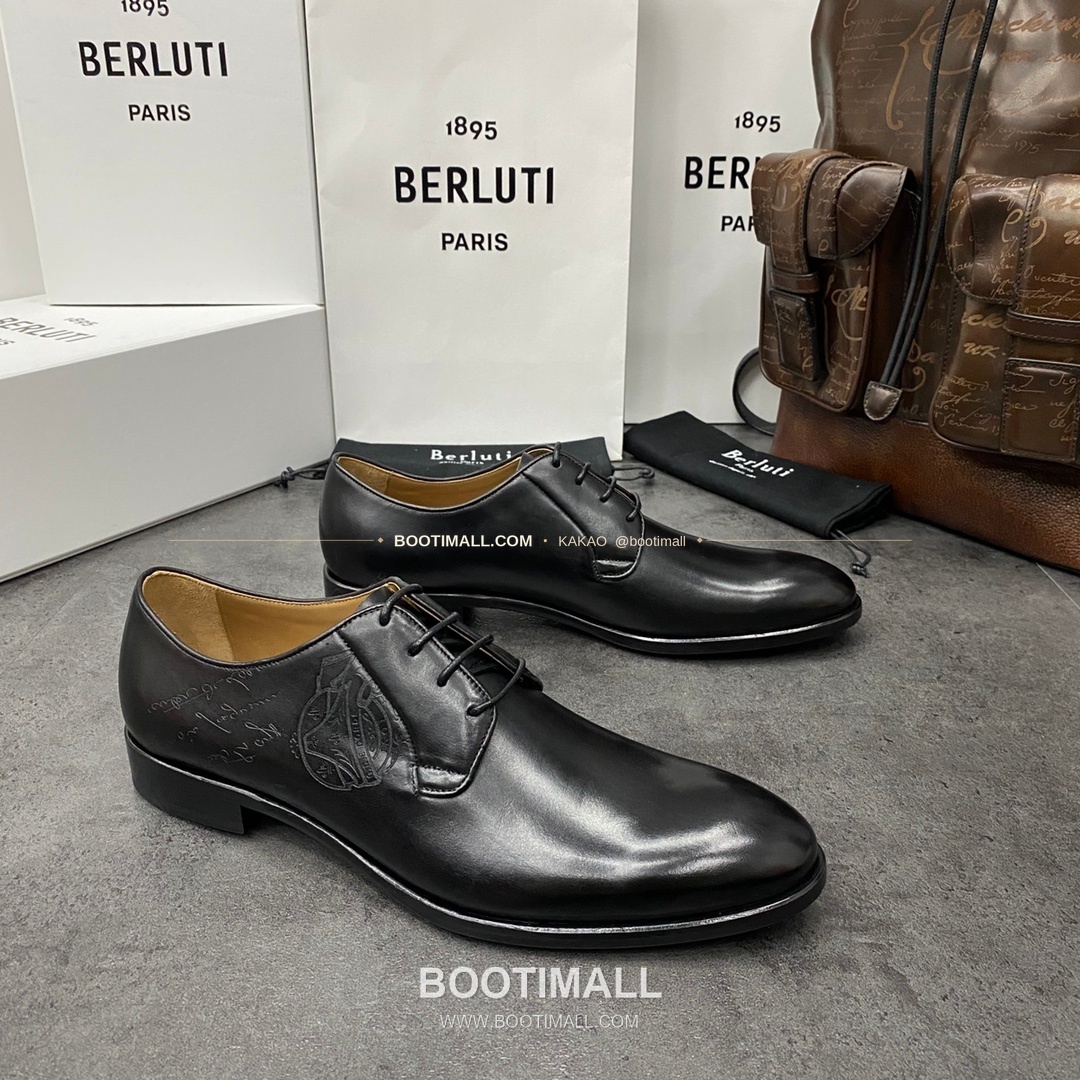 벨루티 송아지가죽 스크리토 패턴 굿이어웰트 옥스퍼드 구두 Berluti Calfskin Scritto Pattern Goodyear Welt Oxford Shoes 3