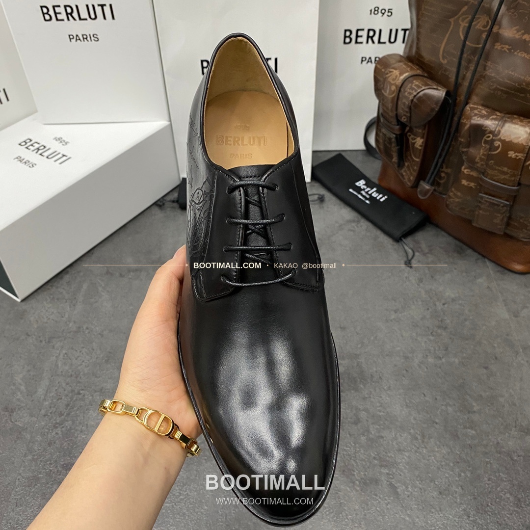 벨루티 송아지가죽 스크리토 패턴 굿이어웰트 옥스퍼드 구두 Berluti Calfskin Scritto Pattern Goodyear Welt Oxford Shoes 7