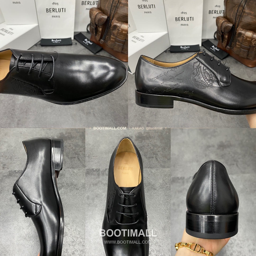 벨루티 송아지가죽 스크리토 패턴 굿이어웰트 옥스퍼드 구두 Berluti Calfskin Scritto Pattern Goodyear Welt Oxford Shoes 9