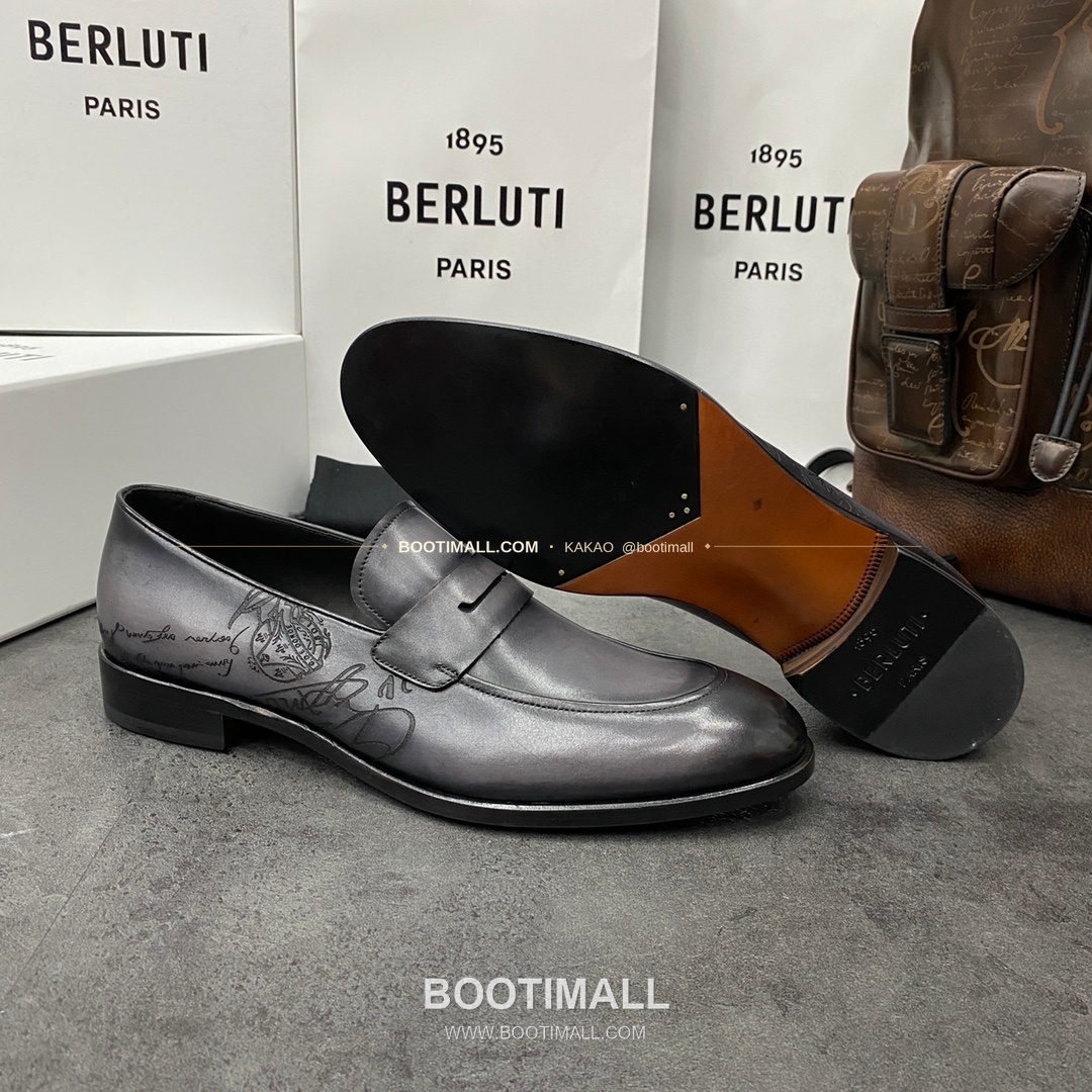 벨루티 앤디 송아지가죽 스크리토 핸드컬러 로퍼 Berluti Andy Calfskin Scritto Hand-Colored Loafers 5