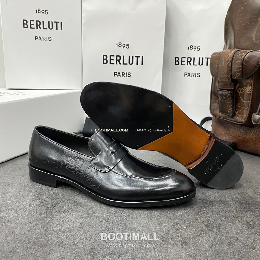 벨루티 앤디 송아지가죽 스크리토 핸드컬러 로퍼 Berluti Andy Calfskin Scritto Hand-Colored Loafers 5