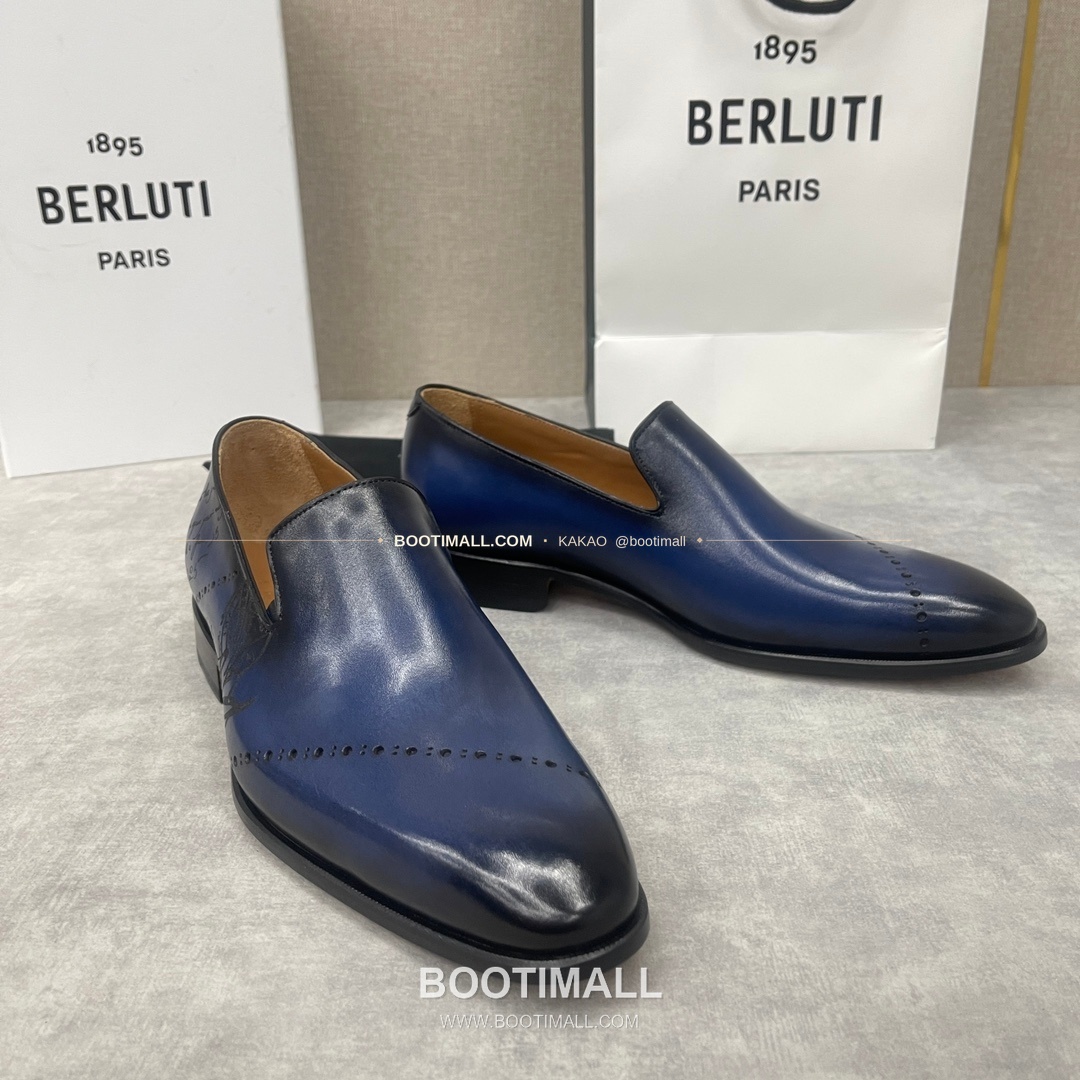 벨루티 앤디 송아지가죽 스크리토 굿이어웰트 로퍼 Berluti Andy Calfskin Scritto Goodyear Welt Loafers 2