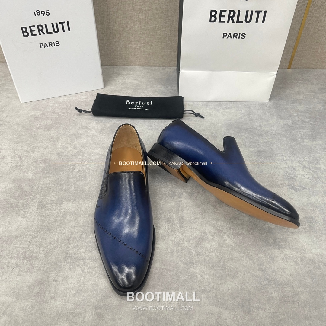 벨루티 앤디 송아지가죽 스크리토 굿이어웰트 로퍼 Berluti Andy Calfskin Scritto Goodyear Welt Loafers 4