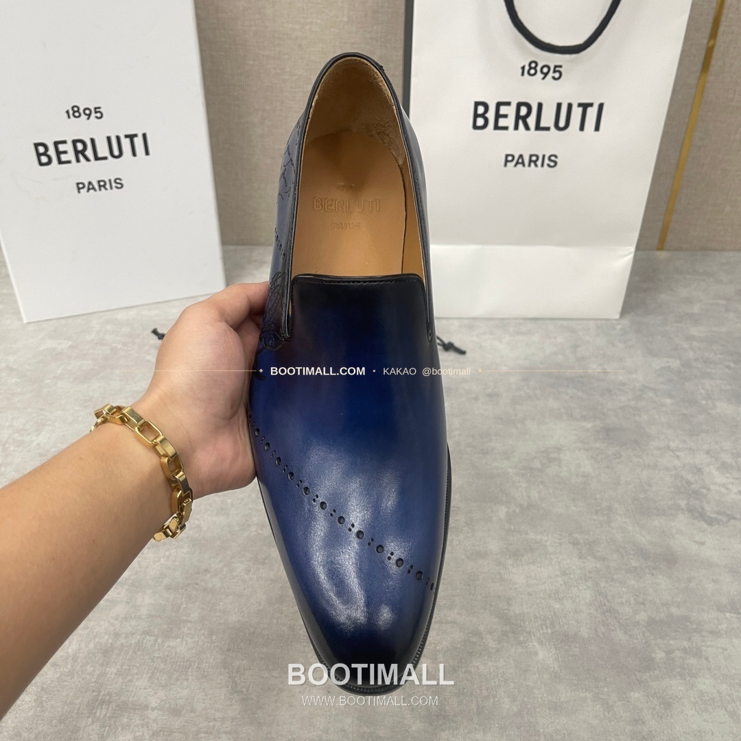 벨루티 앤디 송아지가죽 스크리토 굿이어웰트 로퍼 Berluti Andy Calfskin Scritto Goodyear Welt Loafers 6