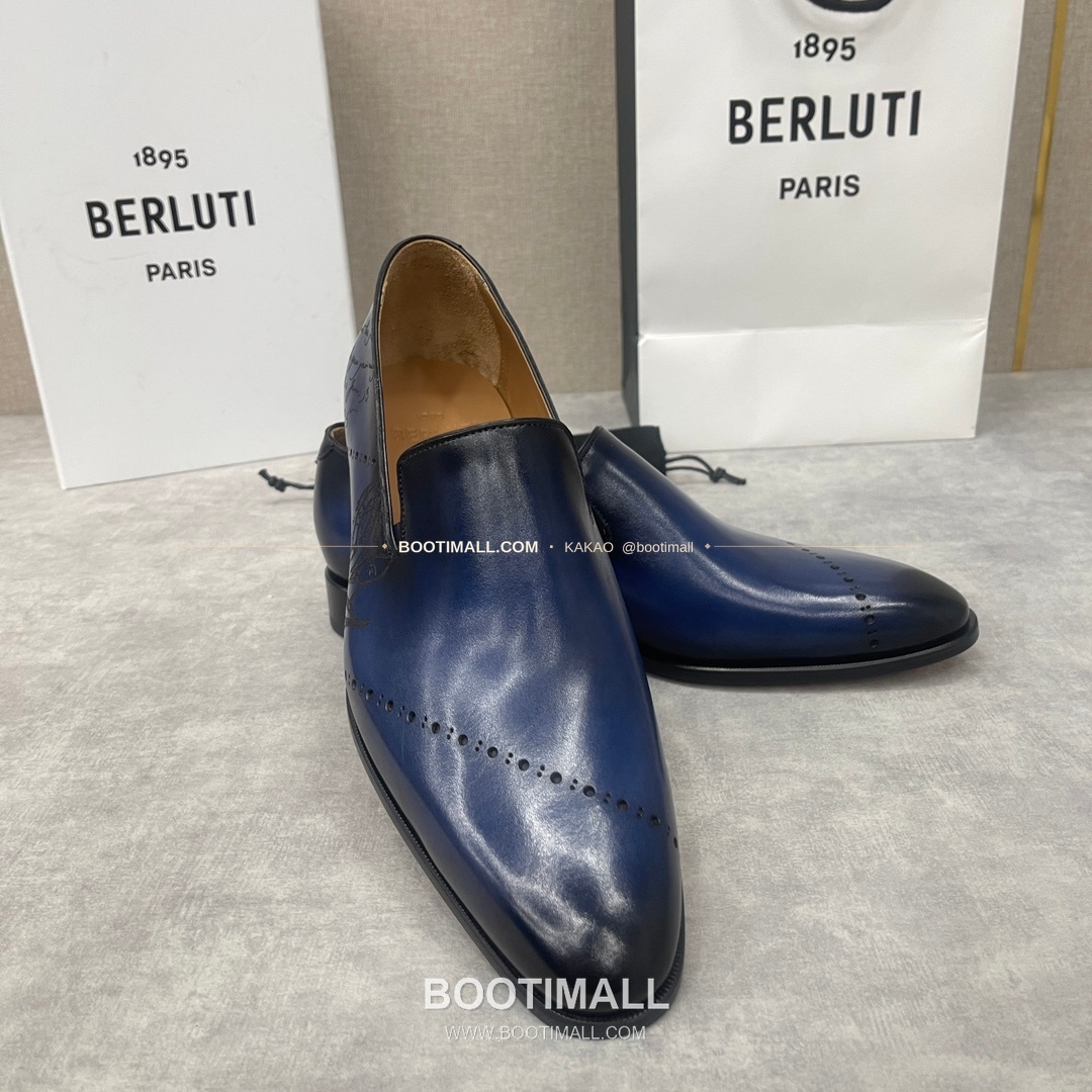 벨루티 앤디 송아지가죽 스크리토 굿이어웰트 로퍼 Berluti Andy Calfskin Scritto Goodyear Welt Loafers 7