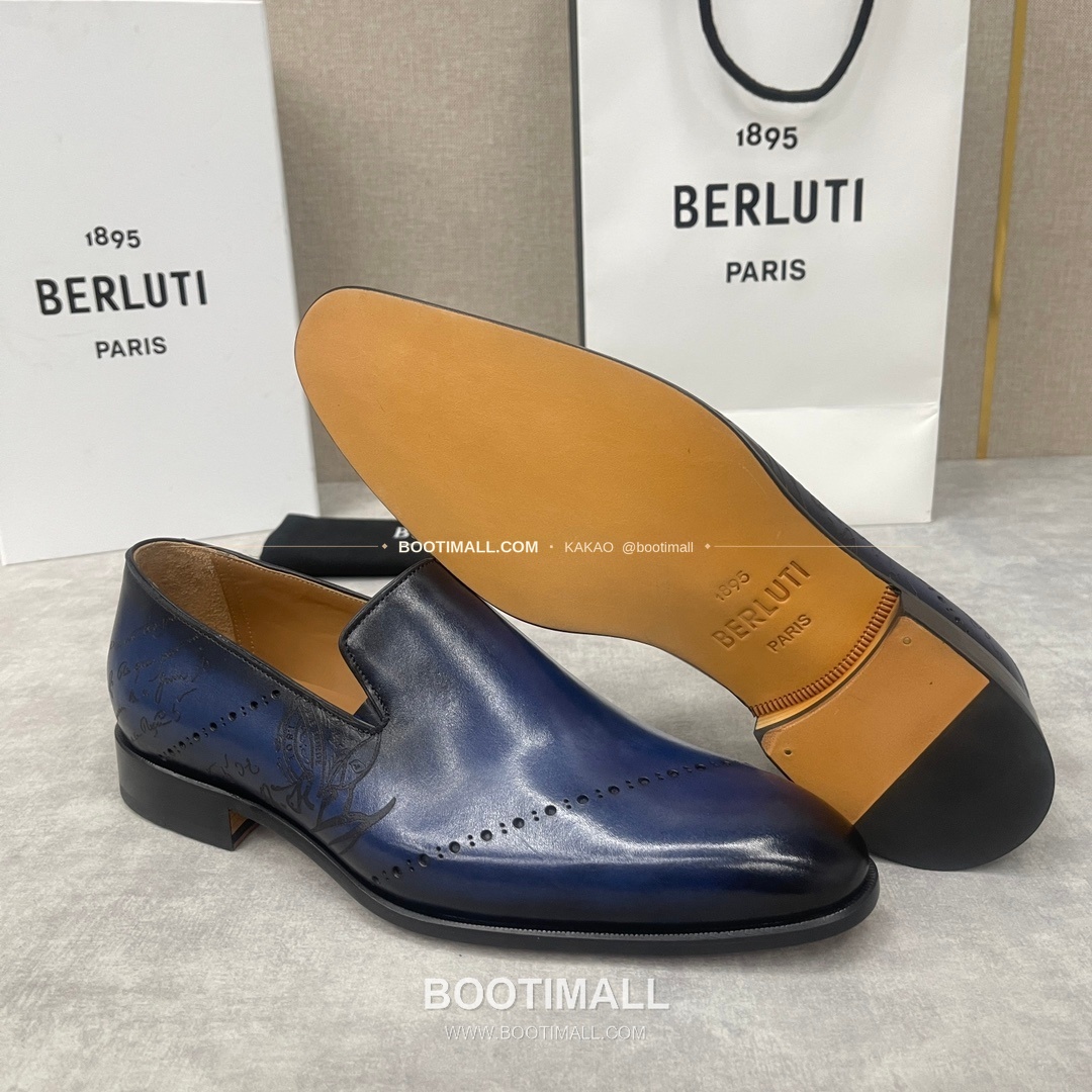벨루티 앤디 송아지가죽 스크리토 굿이어웰트 로퍼 Berluti Andy Calfskin Scritto Goodyear Welt Loafers 8