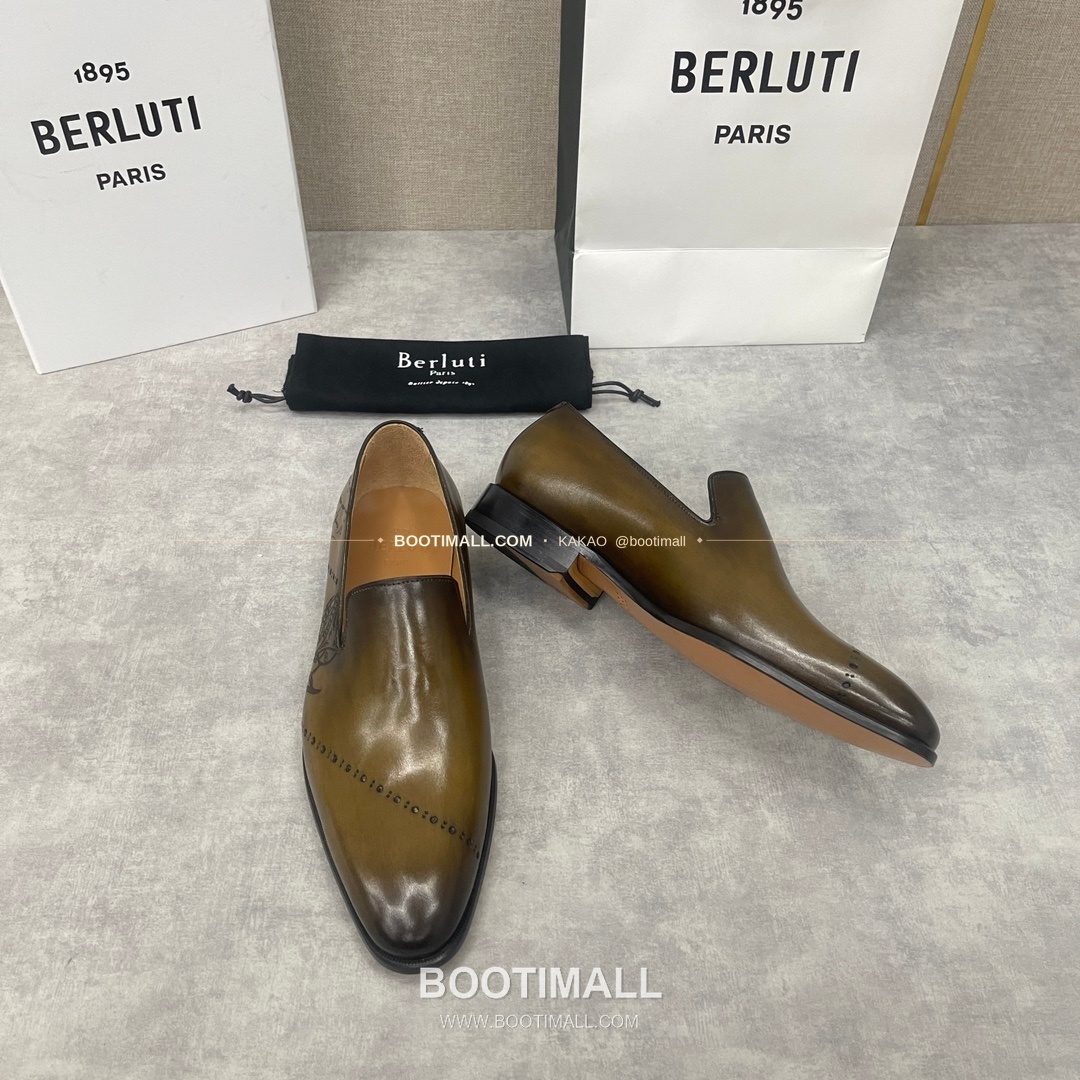 벨루티 앤디 송아지가죽 스크리토 굿이어웰트 로퍼 Berluti Andy Calfskin Scritto Goodyear Welt Loafers 4