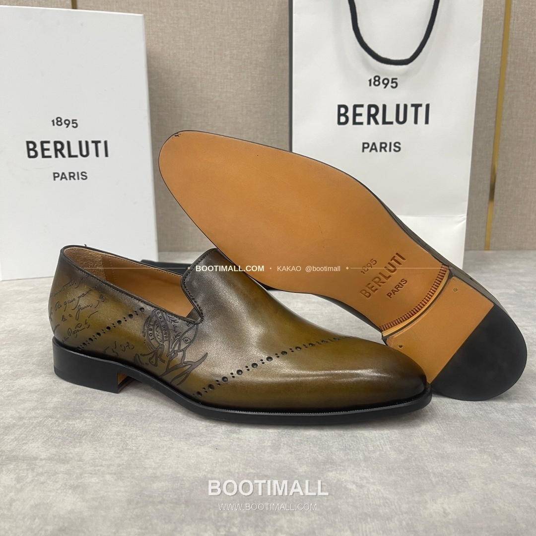 벨루티 앤디 송아지가죽 스크리토 굿이어웰트 로퍼 Berluti Andy Calfskin Scritto Goodyear Welt Loafers 8