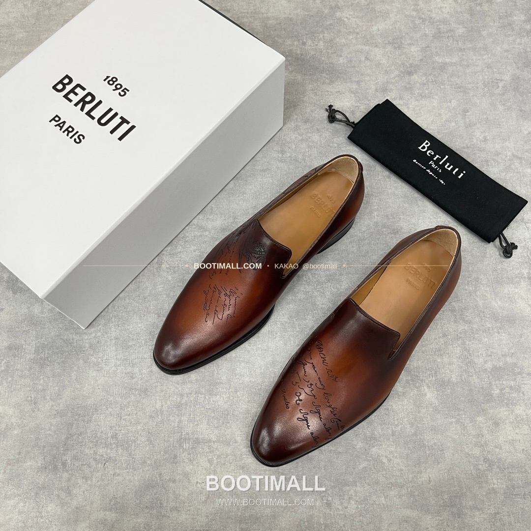 벨루티 앤디 송아지가죽 스크리토 핸드컬러 로퍼 Berluti Andy Calfskin Scritto Hand-Colored Loafers 1