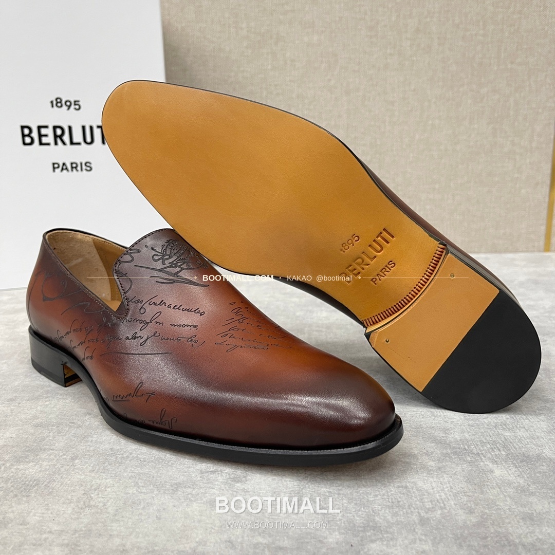 벨루티 앤디 송아지가죽 스크리토 핸드컬러 로퍼 Berluti Andy Calfskin Scritto Hand-Colored Loafers 8