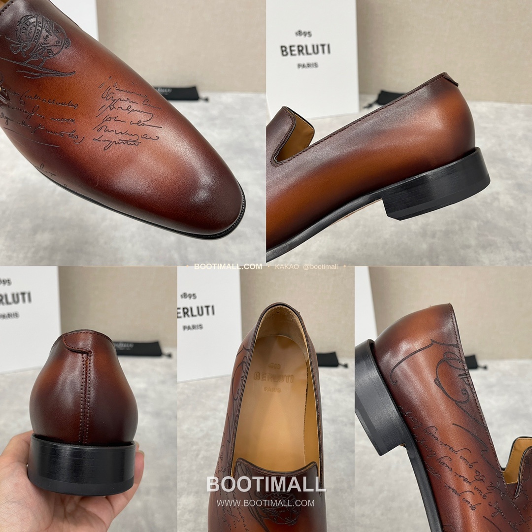 벨루티 앤디 송아지가죽 스크리토 핸드컬러 로퍼 Berluti Andy Calfskin Scritto Hand-Colored Loafers 9