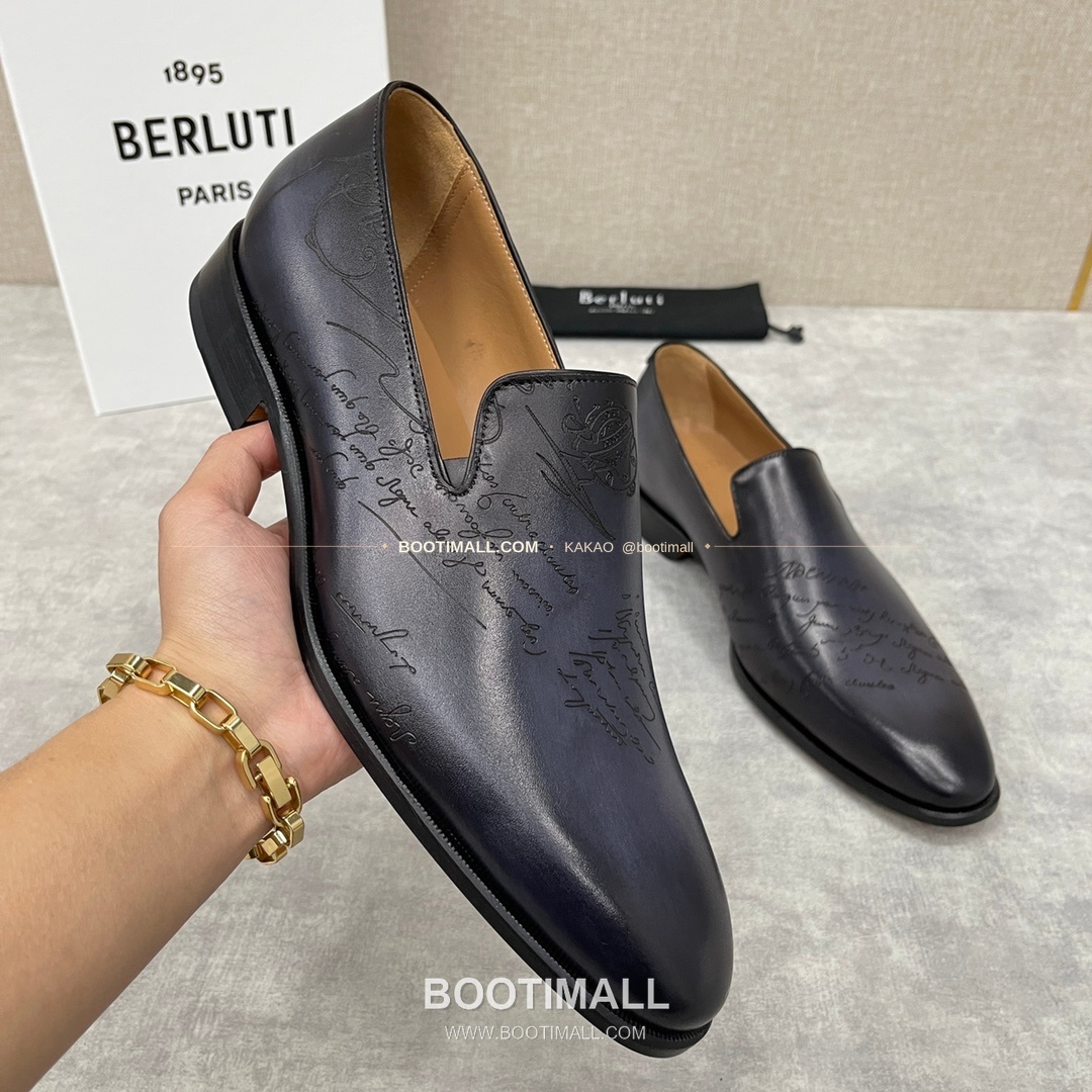 벨루티 앤디 송아지가죽 스크리토 핸드컬러 로퍼 Berluti Andy Calfskin Scritto Hand-Colored Loafers 5