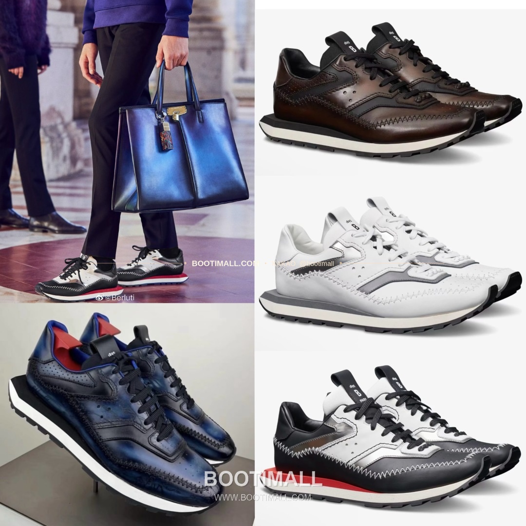벨루티 플라이 송아지가죽 스크리토 패턴 볼드솔 스니커즈 Berluti Fly Calfskin Scritto Pattern Thick Sole Sneakers 1