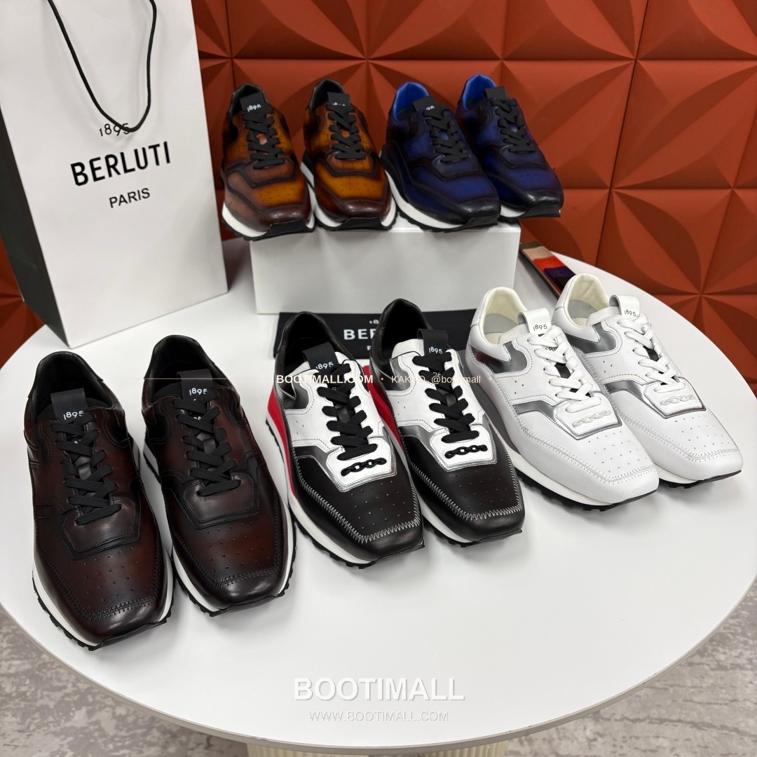 벨루티 플라이 송아지가죽 스크리토 패턴 볼드솔 스니커즈 Berluti Fly Calfskin Scritto Pattern Thick Sole Sneakers 3