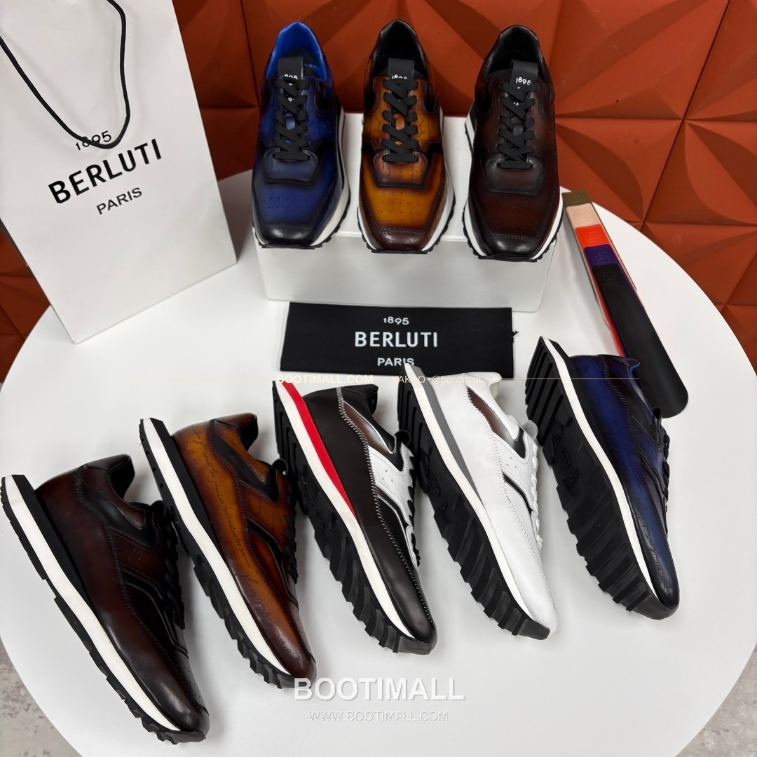 벨루티 플라이 송아지가죽 스크리토 패턴 볼드솔 스니커즈 Berluti Fly Calfskin Scritto Pattern Thick Sole Sneakers 6