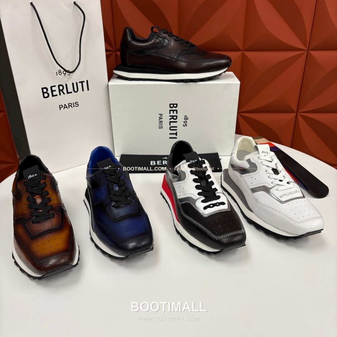 벨루티 플라이 송아지가죽 스크리토 패턴 볼드솔 스니커즈 Berluti Fly Calfskin Scritto Pattern Thick Sole Sneakers 7