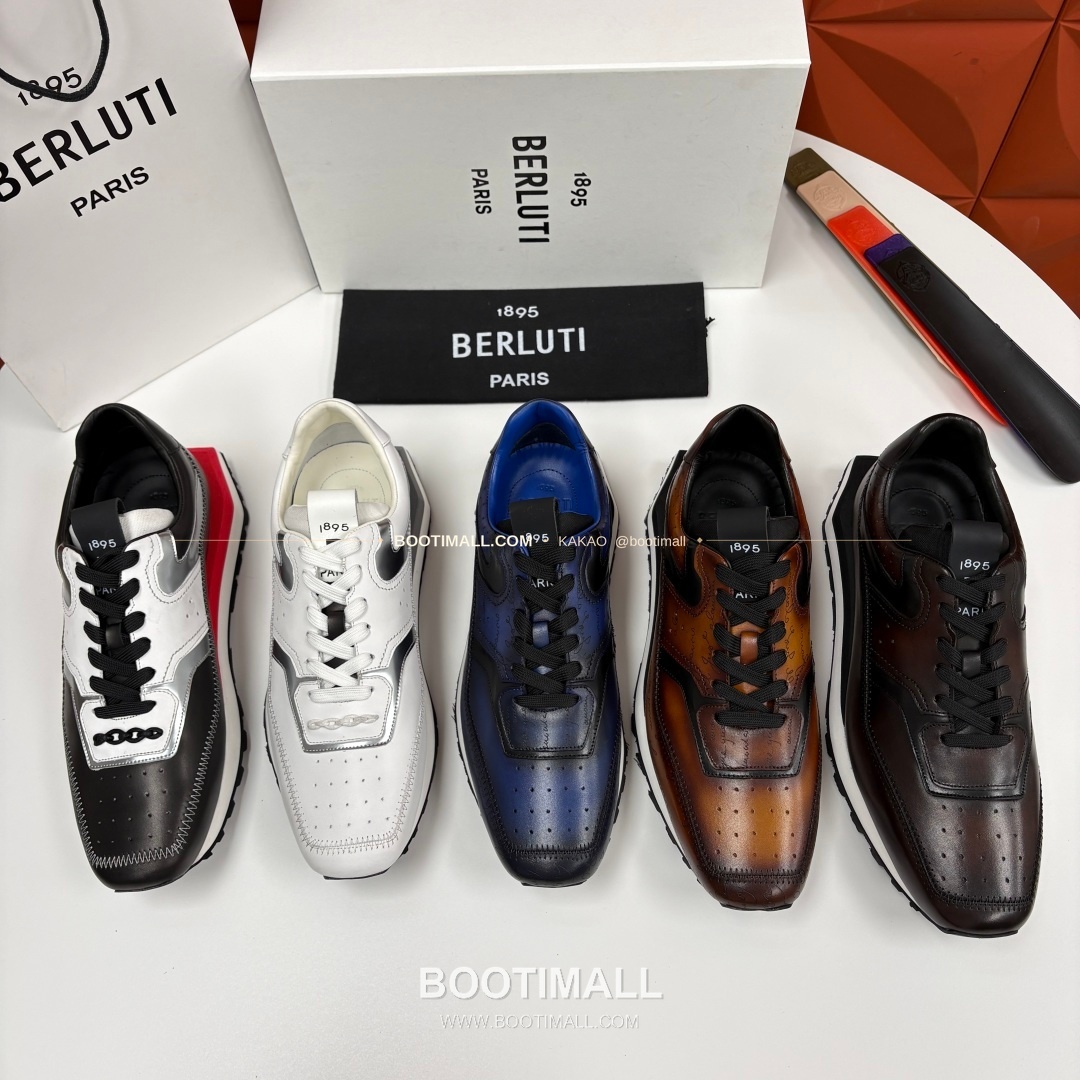 벨루티 플라이 송아지가죽 스크리토 패턴 볼드솔 스니커즈 Berluti Fly Calfskin Scritto Pattern Thick Sole Sneakers 9