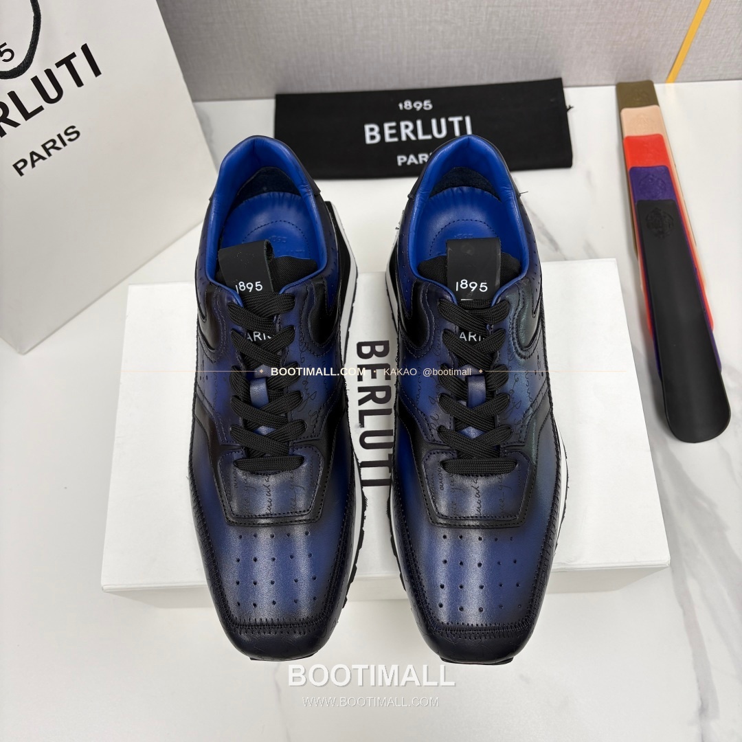 벨루티 플라이 송아지가죽 스크리토 패턴 볼드솔 스니커즈 Berluti Fly Calfskin Scritto Pattern Thick Sole Sneakers 10