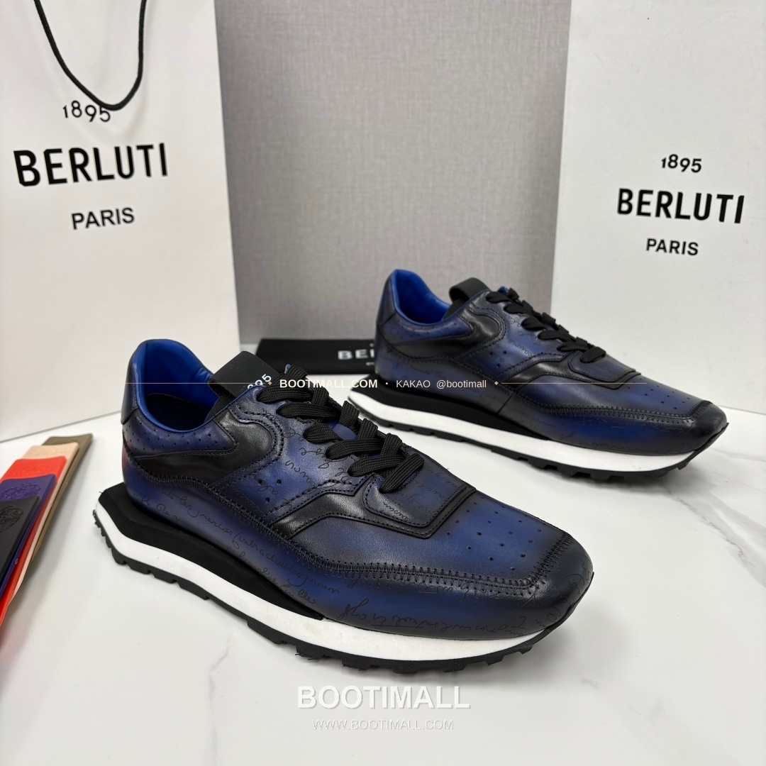 벨루티 플라이 송아지가죽 스크리토 패턴 볼드솔 스니커즈 Berluti Fly Calfskin Scritto Pattern Thick Sole Sneakers 11