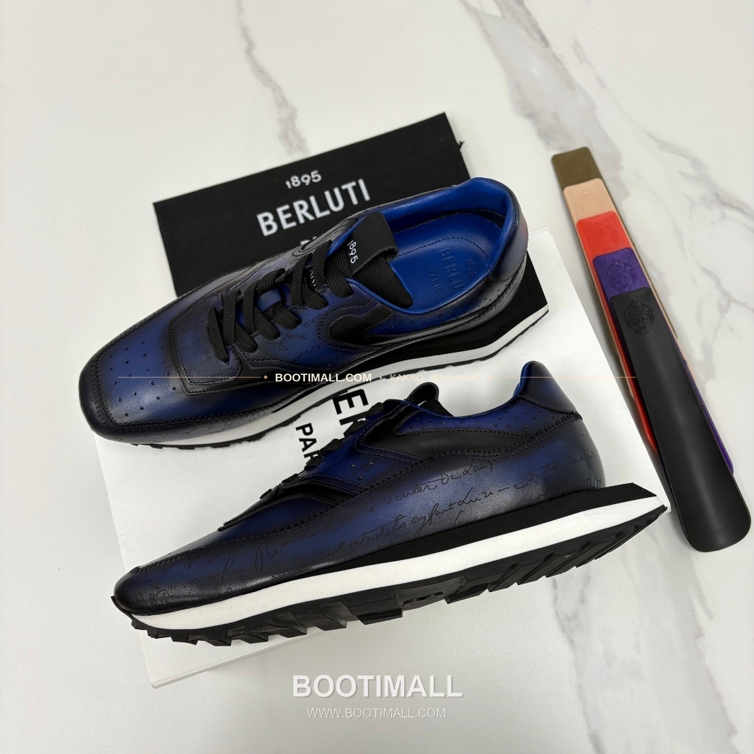 벨루티 플라이 송아지가죽 스크리토 패턴 볼드솔 스니커즈 Berluti Fly Calfskin Scritto Pattern Thick Sole Sneakers 12