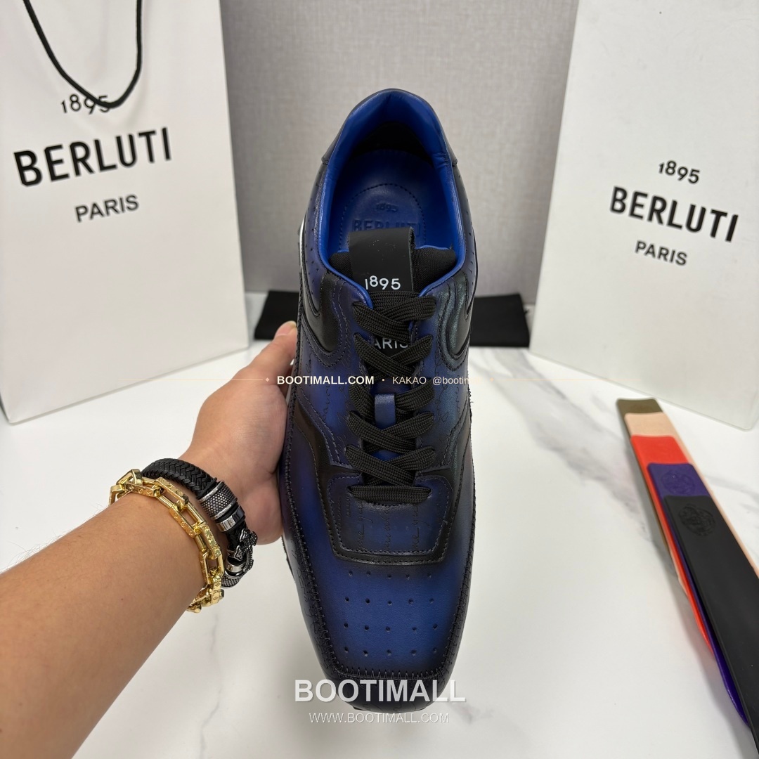 벨루티 플라이 송아지가죽 스크리토 패턴 볼드솔 스니커즈 Berluti Fly Calfskin Scritto Pattern Thick Sole Sneakers 14