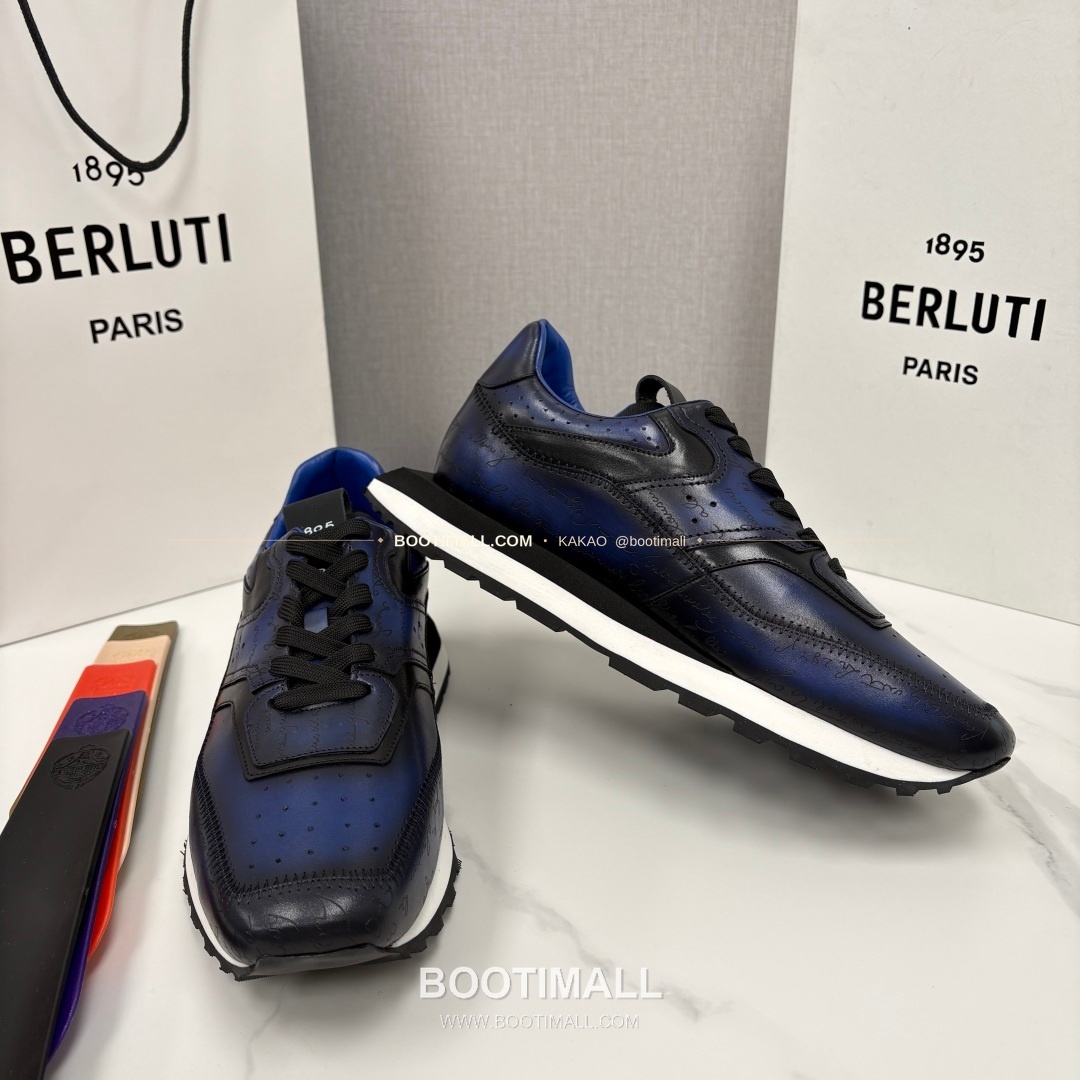 벨루티 플라이 송아지가죽 스크리토 패턴 볼드솔 스니커즈 Berluti Fly Calfskin Scritto Pattern Thick Sole Sneakers 16
