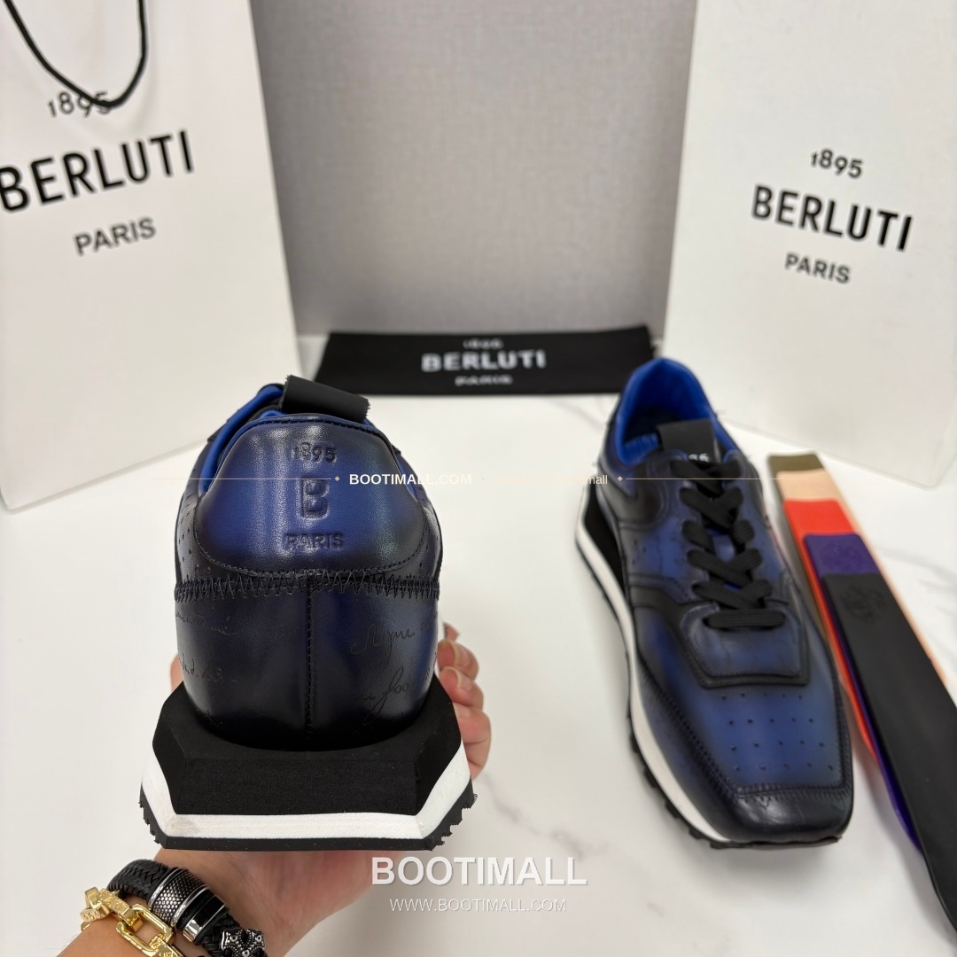 벨루티 플라이 송아지가죽 스크리토 패턴 볼드솔 스니커즈 Berluti Fly Calfskin Scritto Pattern Thick Sole Sneakers 17