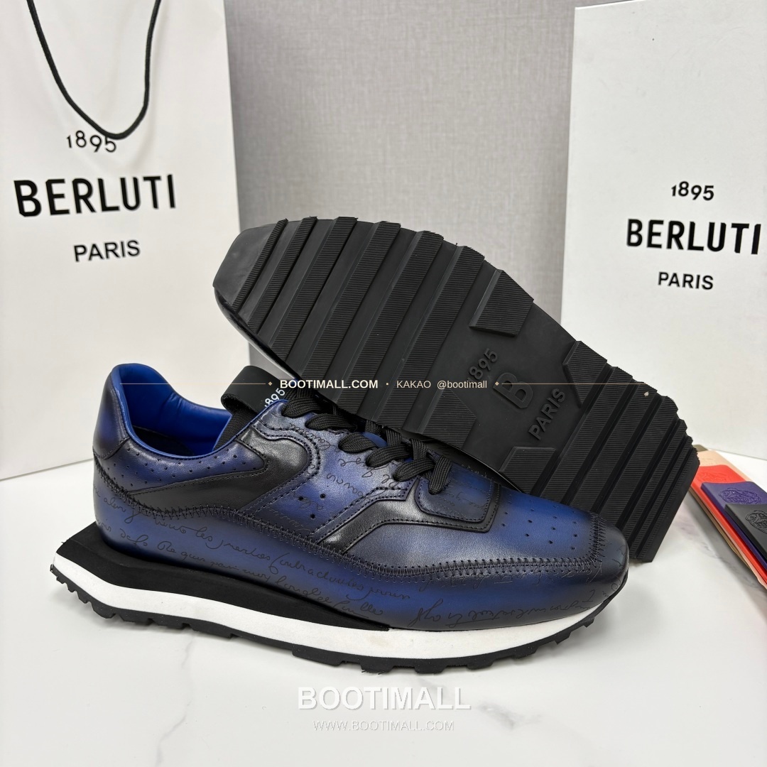 벨루티 플라이 송아지가죽 스크리토 패턴 볼드솔 스니커즈 Berluti Fly Calfskin Scritto Pattern Thick Sole Sneakers 18