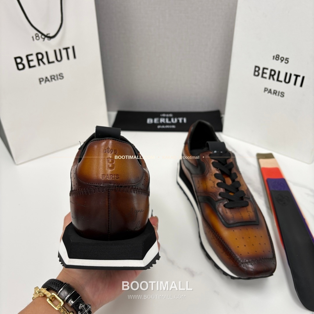 벨루티 플라이 송아지가죽 스크리토 패턴 볼드솔 스니커즈 Berluti Fly Calfskin Scritto Pattern Thick Sole Sneakers 8