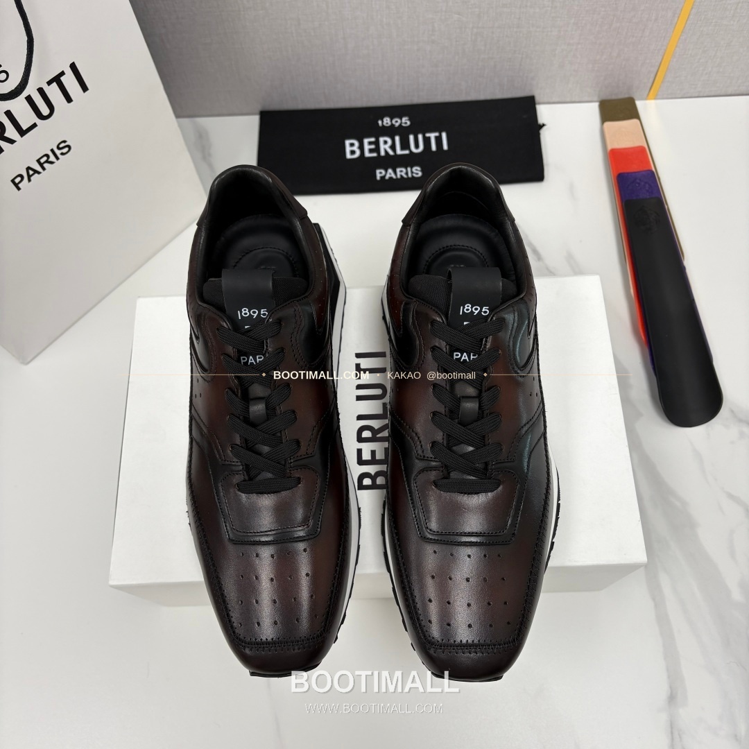 벨루티 플라이 송아지가죽 스크리토 패턴 볼드솔 스니커즈 Berluti Fly Calfskin Scritto Pattern Thick Sole Sneakers 1