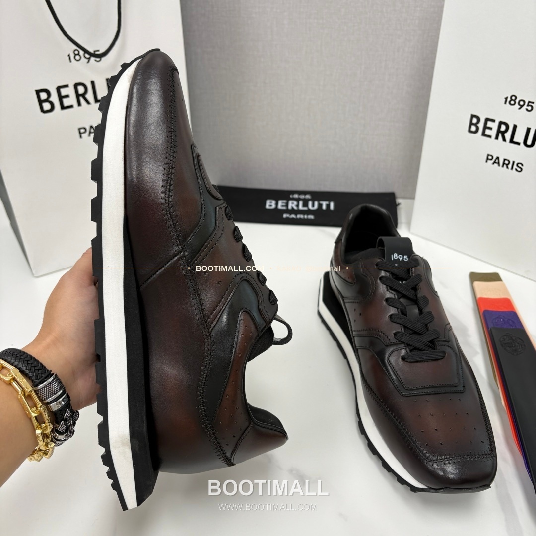 벨루티 플라이 송아지가죽 스크리토 패턴 볼드솔 스니커즈 Berluti Fly Calfskin Scritto Pattern Thick Sole Sneakers 6