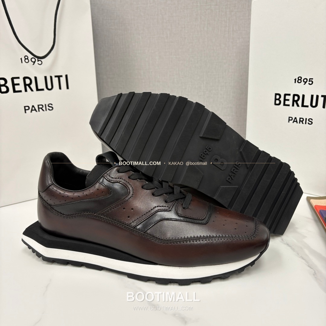 벨루티 플라이 송아지가죽 스크리토 패턴 볼드솔 스니커즈 Berluti Fly Calfskin Scritto Pattern Thick Sole Sneakers 9