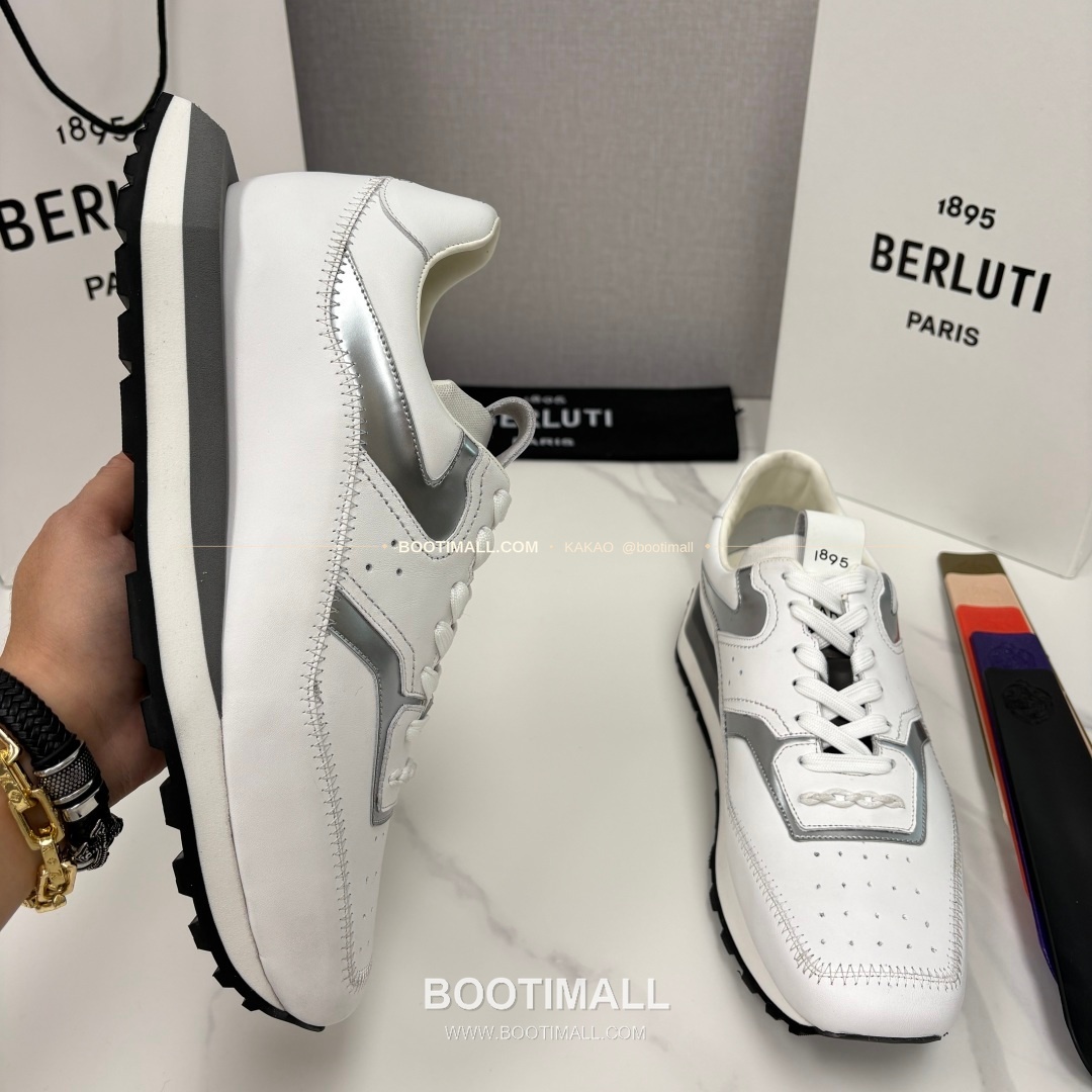 벨루티 플라이 송아지가죽 스크리토 패턴 볼드솔 스니커즈 Berluti Fly Calfskin Scritto Pattern Thick Sole Sneakers 4