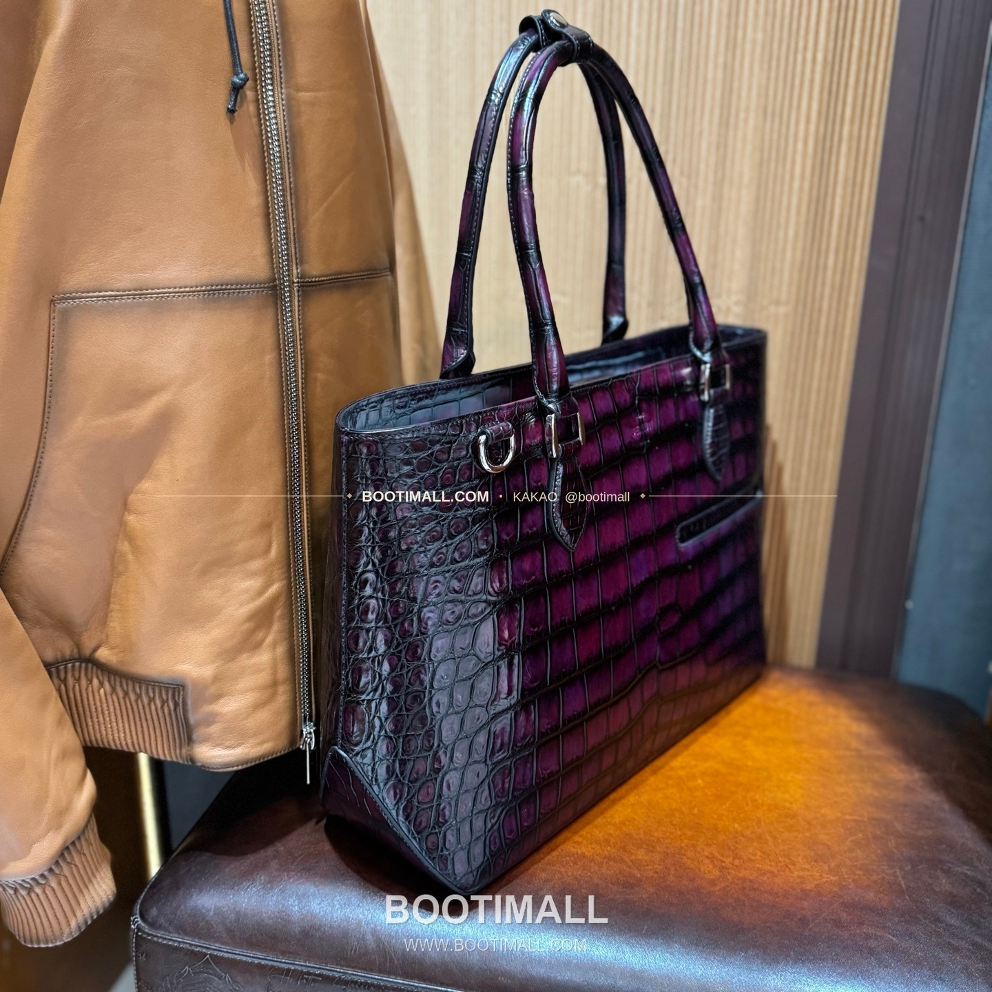 벨루티 캔버스 오픈탑 Toujours 숄더 토트백 Berluti Canvas Open-Top Toujours Shoulder Tote Bag 36cm 7