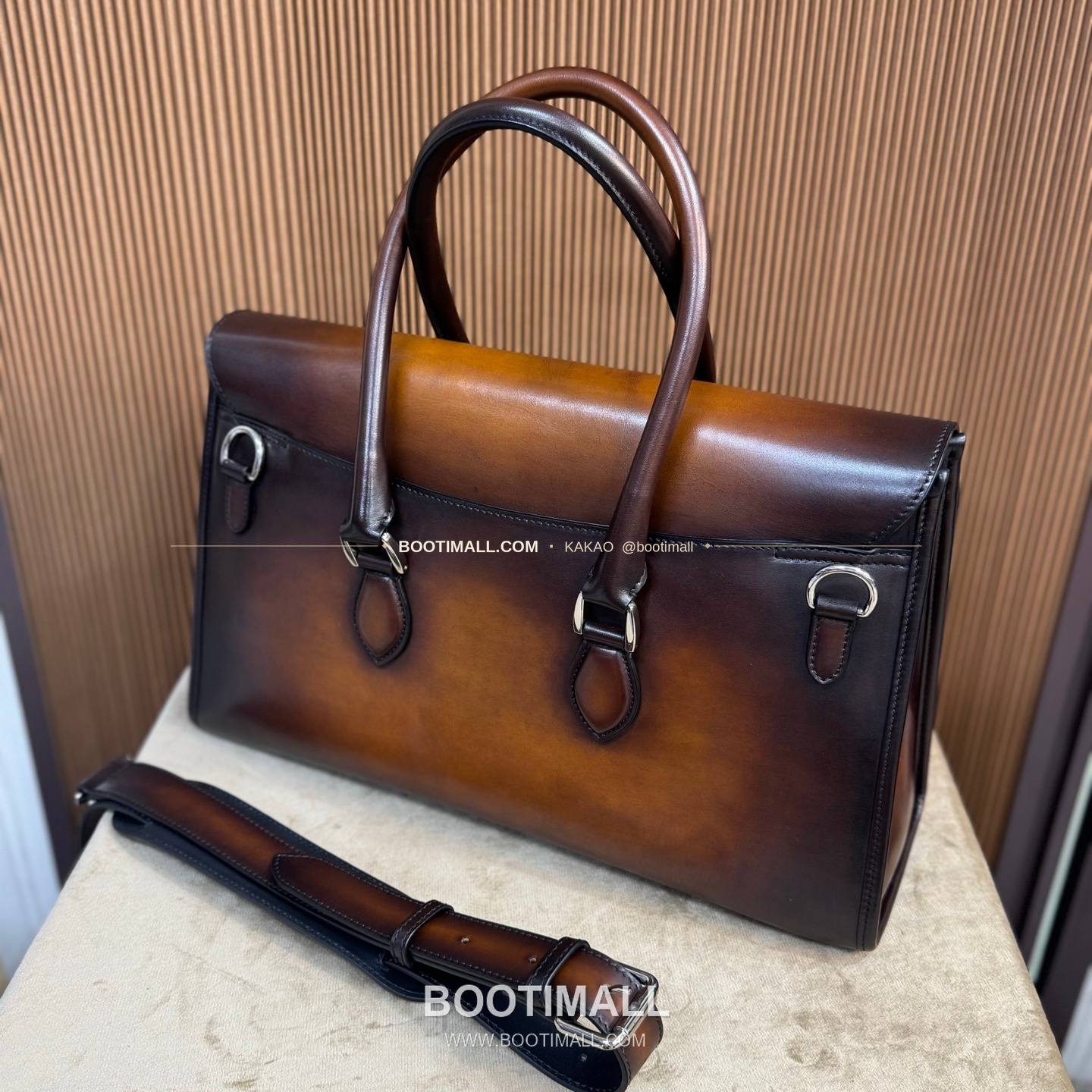 벨루티 베네치아 스크리토 카프스킨 더블컴파트먼트 브리프케이스 Berluti Venezia Scritto Calfskin Double Compartment Briefcase 42cm 4