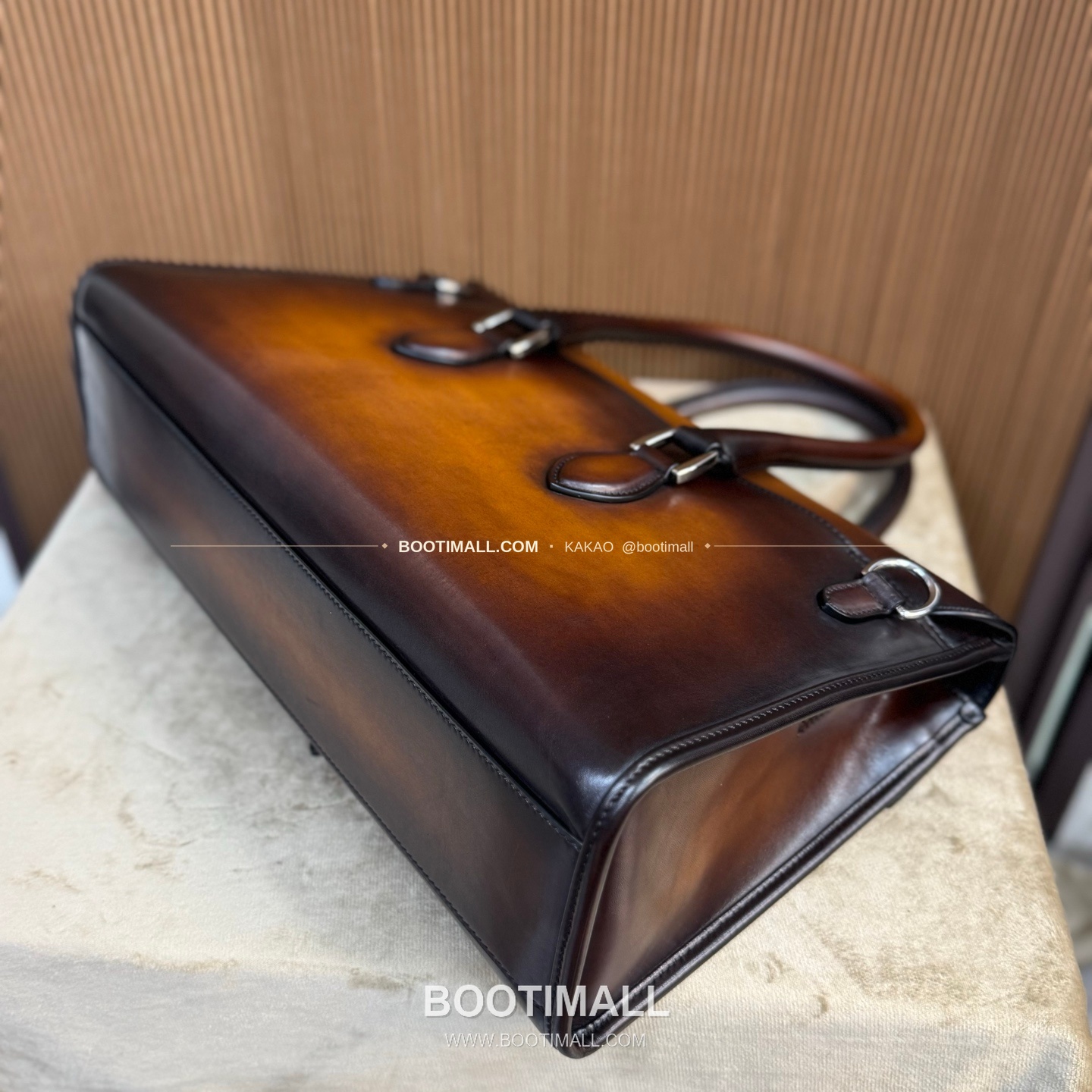 벨루티 베네치아 스크리토 카프스킨 더블컴파트먼트 브리프케이스 Berluti Venezia Scritto Calfskin Double Compartment Briefcase 42cm 9