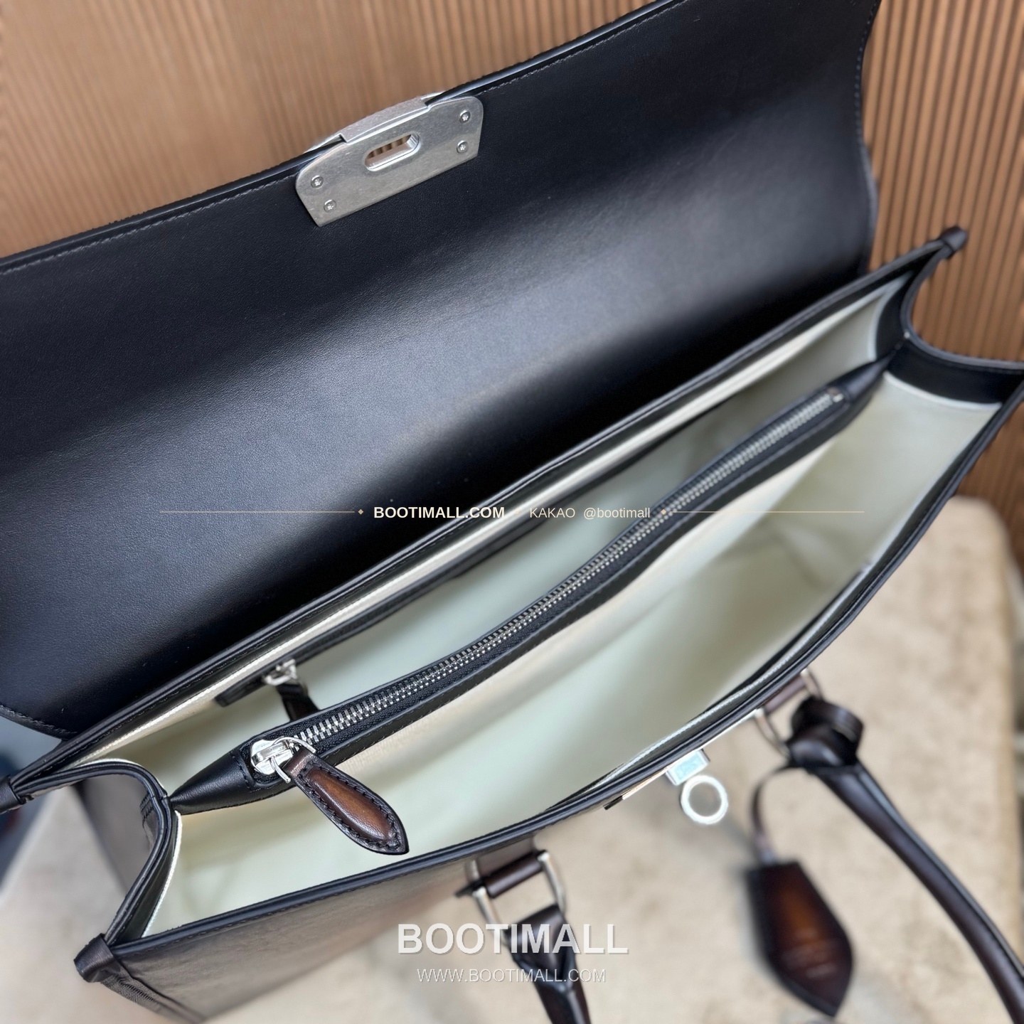 벨루티 베네치아 스크리토 카프스킨 더블컴파트먼트 브리프케이스 Berluti Venezia Scritto Calfskin Double Compartment Briefcase 42cm 11