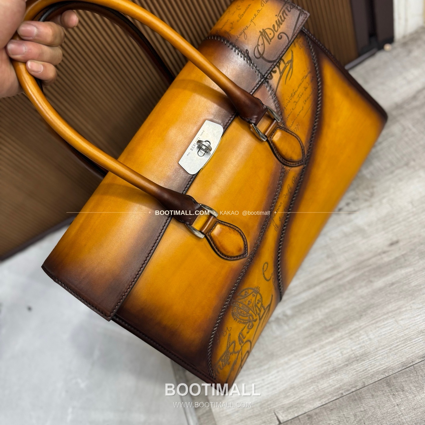 벨루티 에미오 스크리토 베네치아 카프스킨 브리프케이스 Berluti Emio Scritto Venezia Calfskin Briefcase 42cm 7